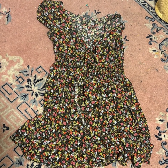 Forever 21 Kids Floral Dress - Black and Multicolor - Picture 1 of 6